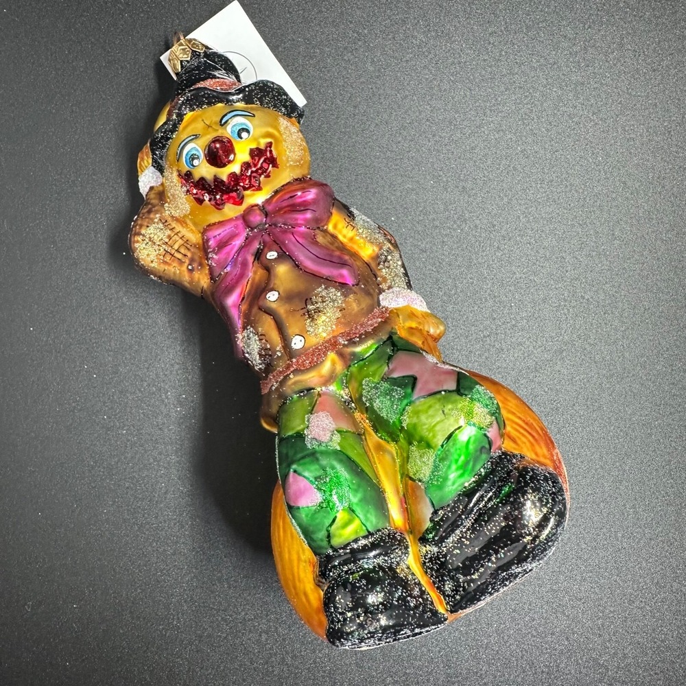 1997 Christopher Radko Sleepy Hollowhead Scarecrow 7" Ornament Halloween 97-266